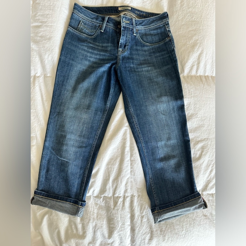 Burberry designer women stretchy crop jeans